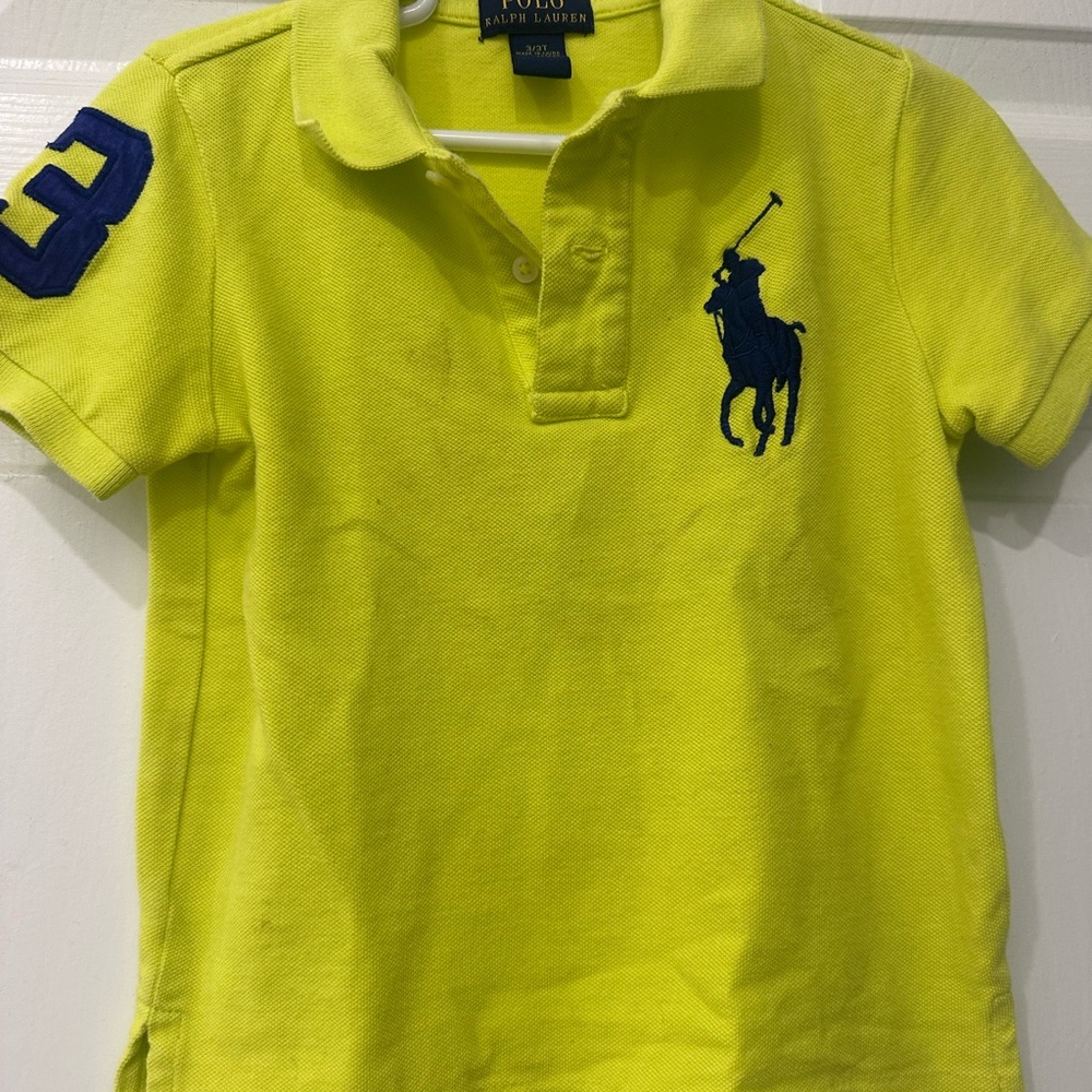 Ralph Lauren Yellow Polo Shirt with Embroidered Logo